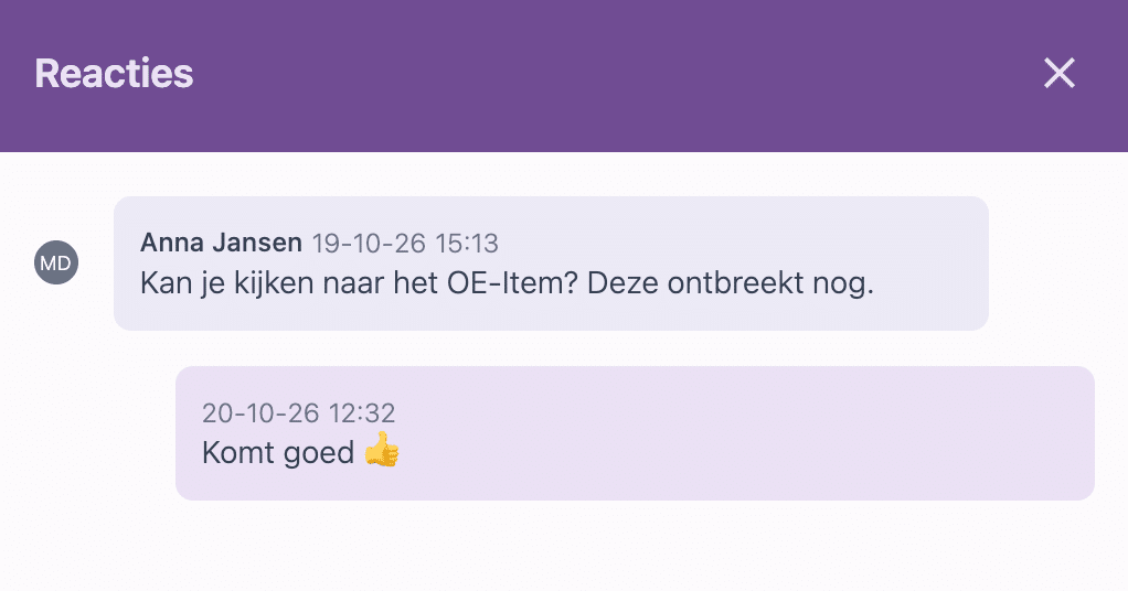Mextra Update Journaal Oktober 2026 - Mextra Reactie mogelijkheid